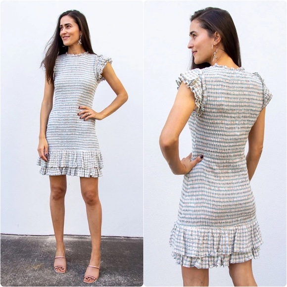 Veronica Beard Dresses & Skirts - Veronica Beard Cici Smocked Seersucker Dress